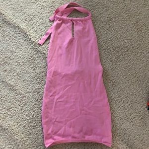 Beginning Boutique Pink Halter Mini Dress